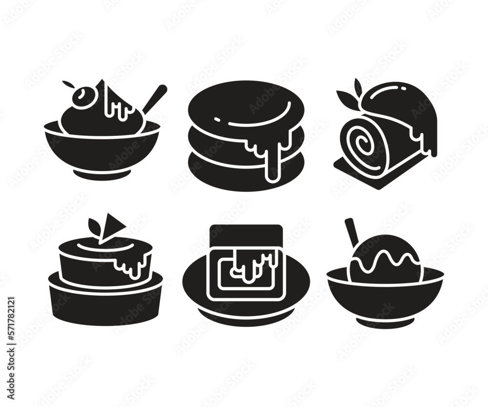 cake and dessert icons set vector illustration cake and dessert icons set vector illustration