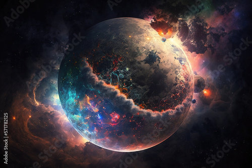 World of galaxy Generative AI photo