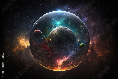 World of galaxy Generative AI photo