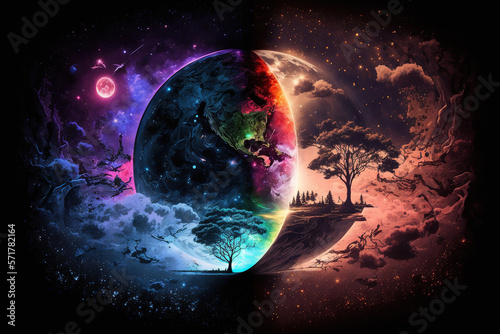 World of galaxy Generative AI photo