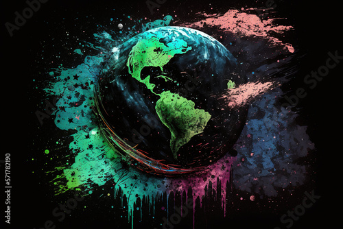 World of galaxy Generative AI photo