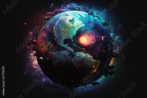 World of galaxy Generative AI photo