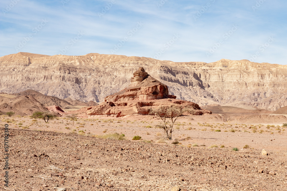 Spiral  Mountain - Mount Bolt in the national park Timna, near the city of Eilat, in southern Israel