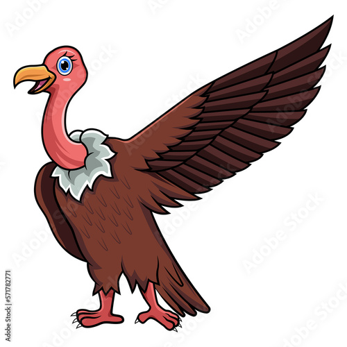 Illustration of vulture bird line art