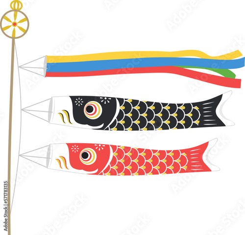 鯉のぼり_ベクターイラスト