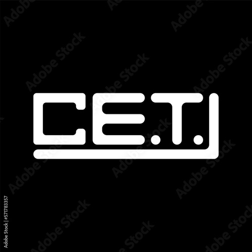 CET letter logo creative design with vector graphic, CET simple and modern logo.