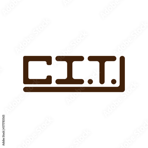 CIT letter logo creative design with vector graphic, CIT simple and modern logo.