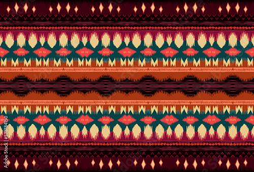 Seamless pattern of african american tribal or indian ethnic fabric pattern. Including knitted rugs and printed matter. vector illustration