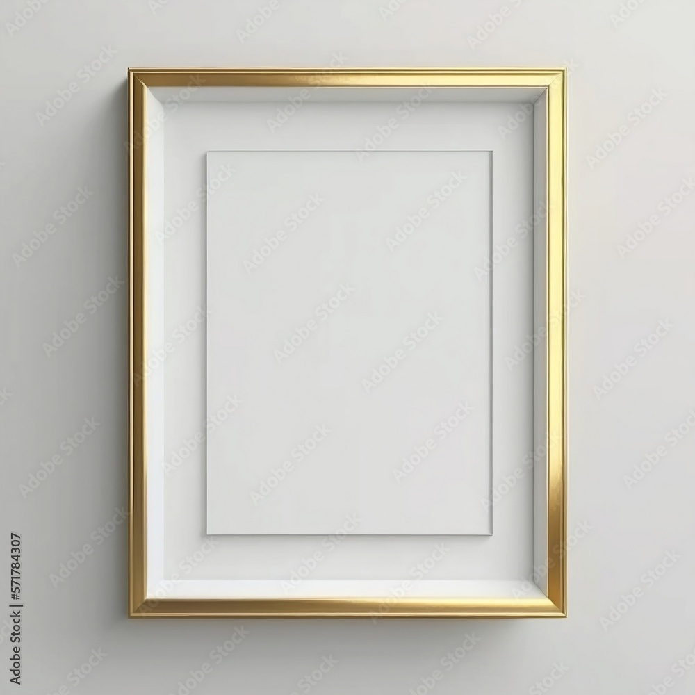 rectangle wall photo or painting frame mock up Made with Generative AI rectangle wall photo or painting frame mock up Made with Generative AI