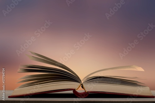 Reading Book open on wooden desk © BillionPhotos.com