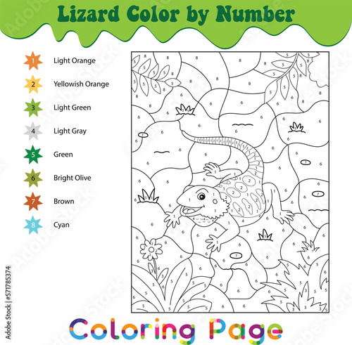 Lizard Color By Number