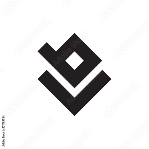 BV or VB logo design vector isolated on white background.
