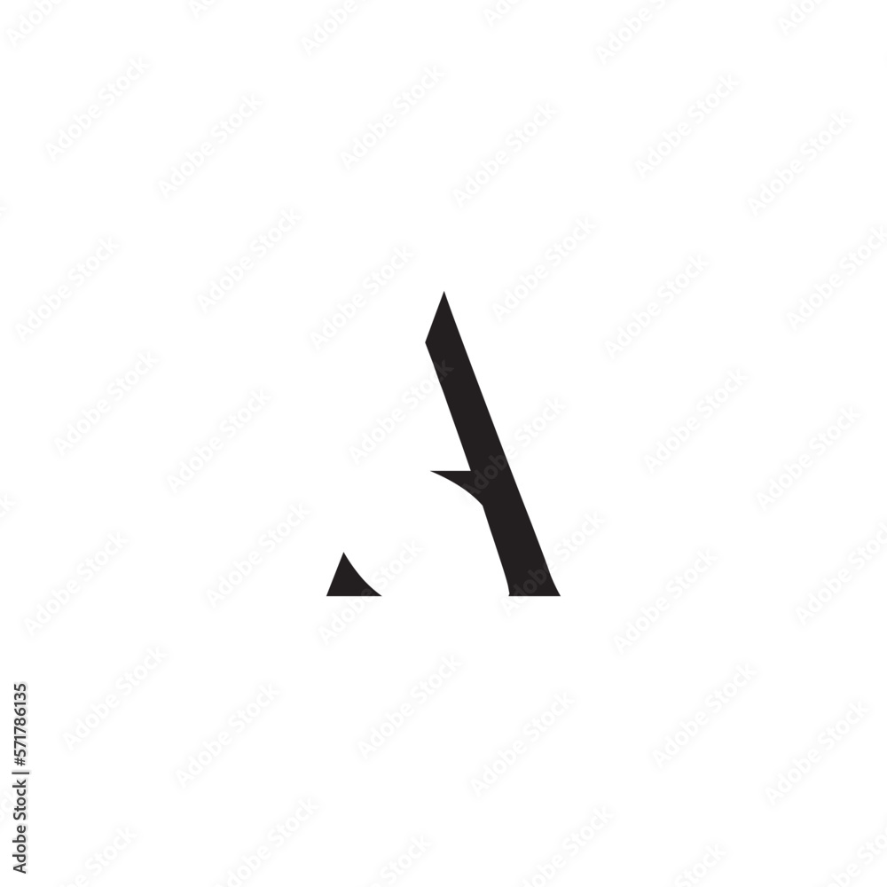 abstract letter A logo design vector isolated on white background. abstract letter A logo design vector isolated on white background.