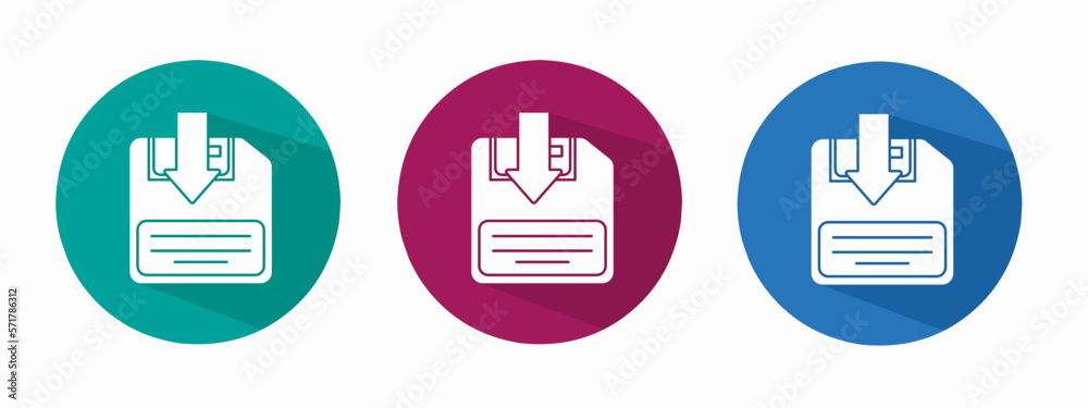 Icon for vector illustration of save in flat.