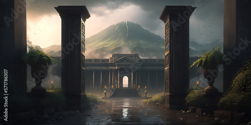 Illustration of Pompeii reimagined photo