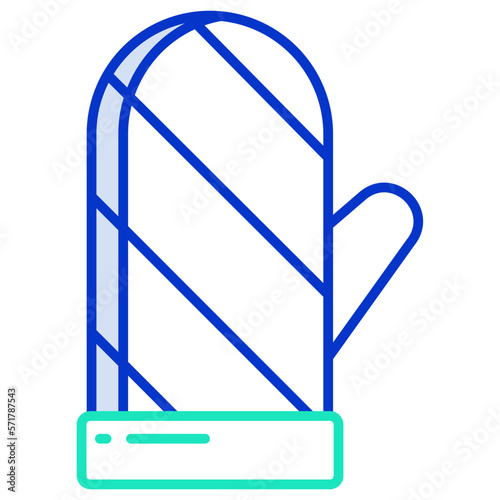 Outlined Hand gloves icon