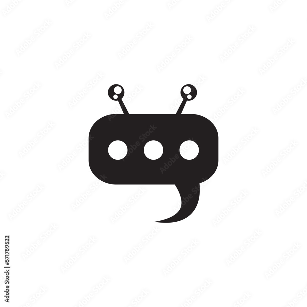 Fototapeta premium Snail Chat logo icon illustration.