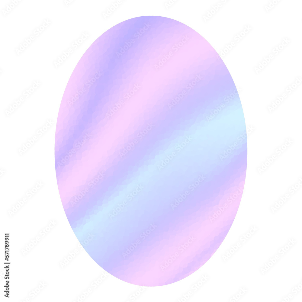 hologram sticker oval