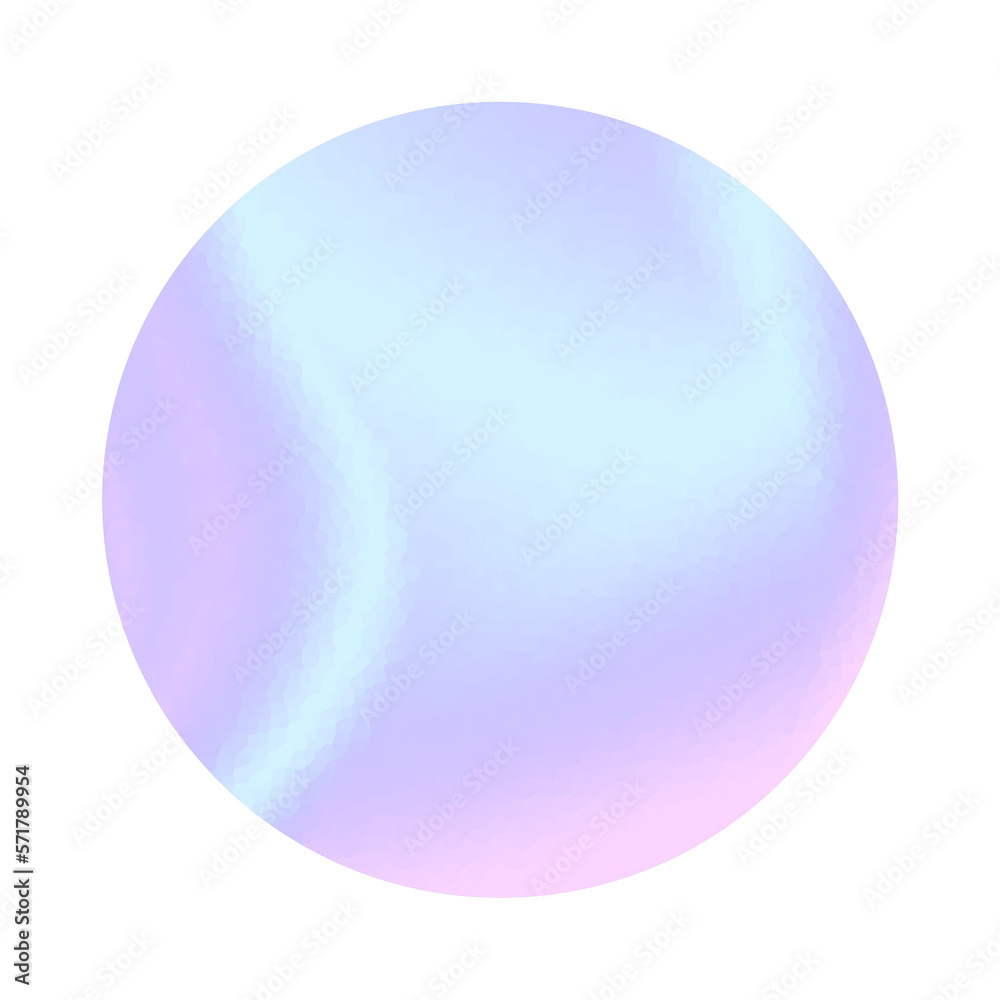 hologram sticker circle pearl