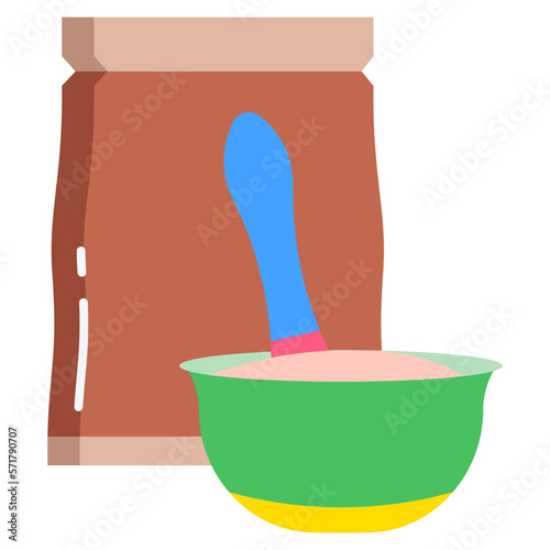 baby oats cereal icon