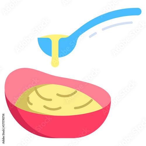porridge with milk icon