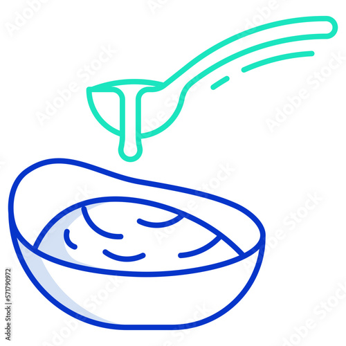 porridge with milk icon