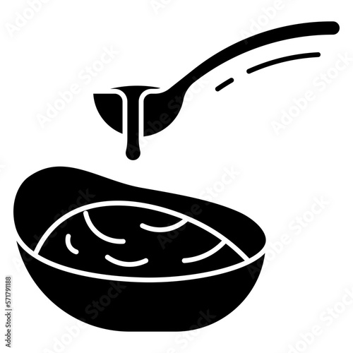 porridge with milk icon