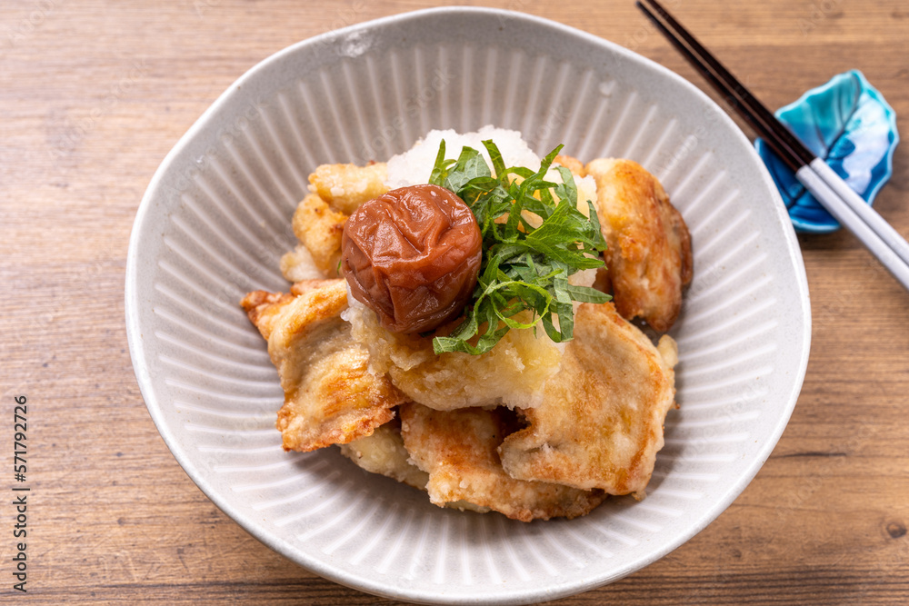 鶏むねのポン酢かけ