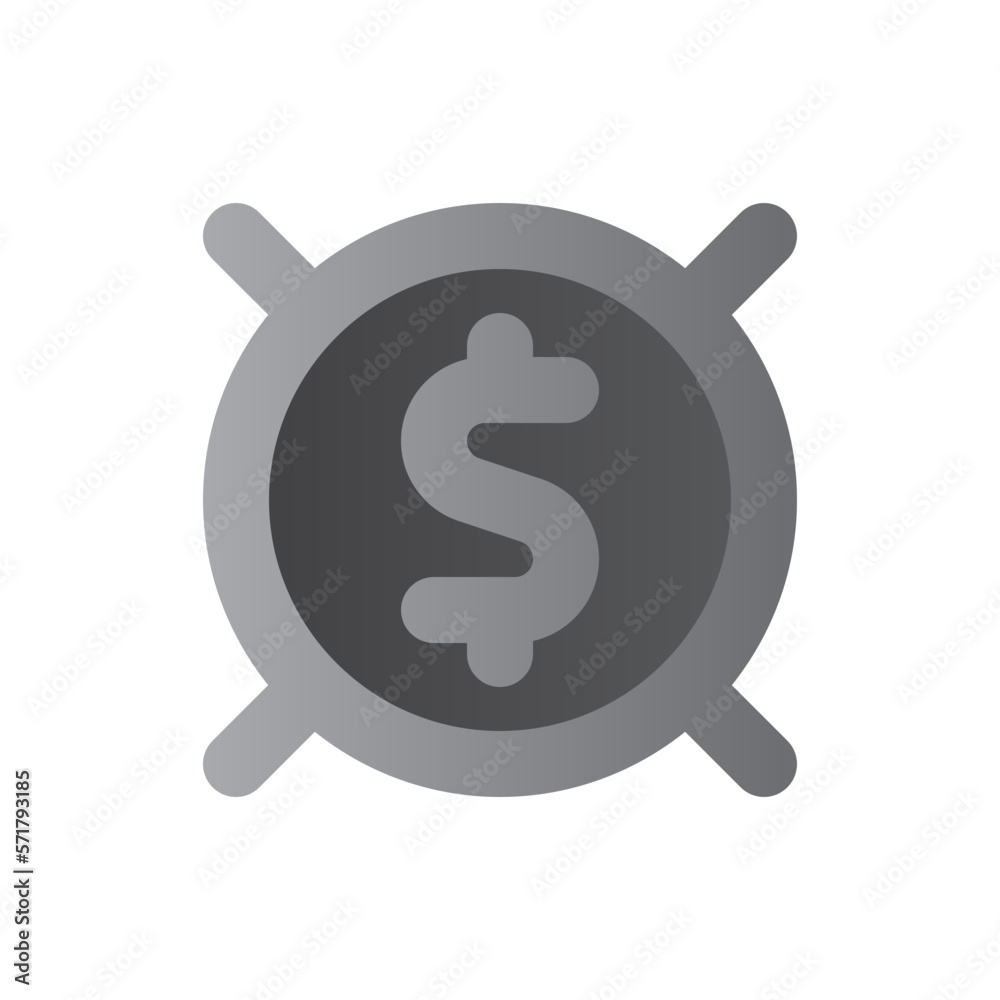 Fototapeta premium money two tone gradient icon