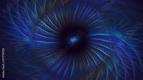 3D rendering abstract round hole light background