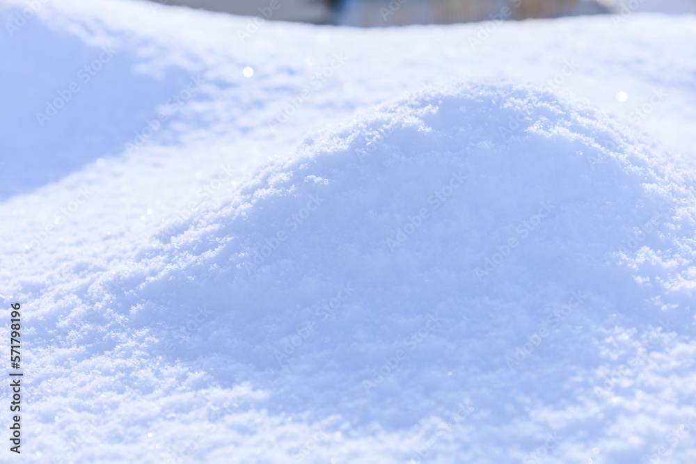 Fototapeta premium 雪の表面 結晶 青空 コピースペース