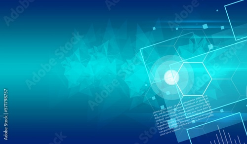 Abstract background of network technology with blue color