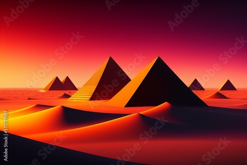 pyramids in the desert