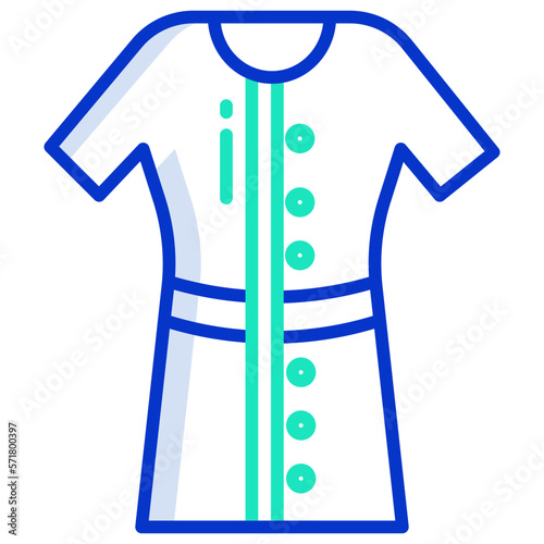 Bathrobe dress icon