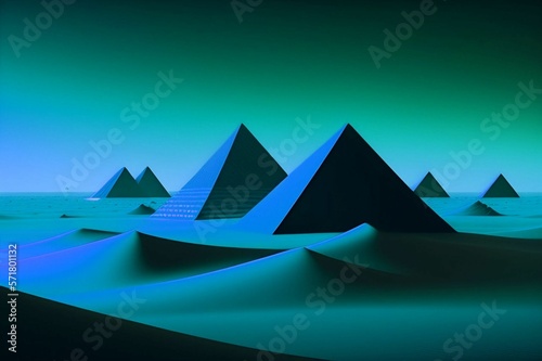pyramids and mountains