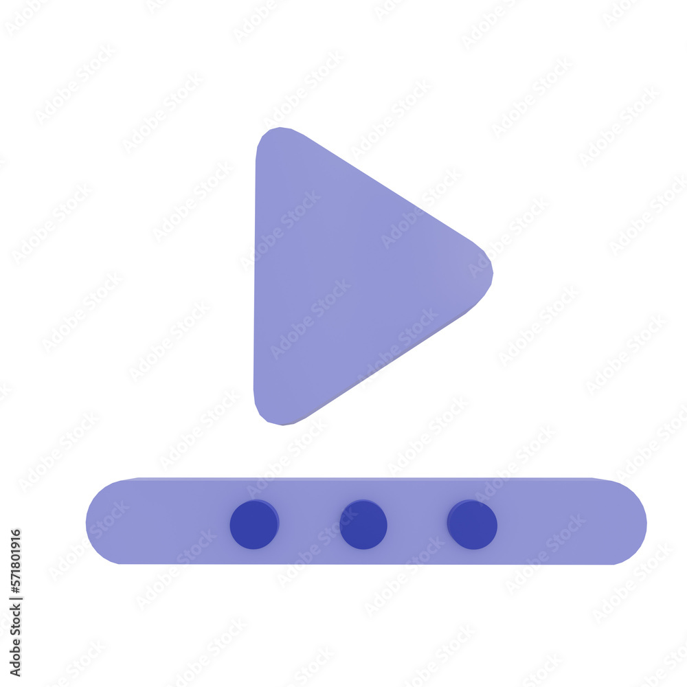3D Video Icon 3D Video Icon
