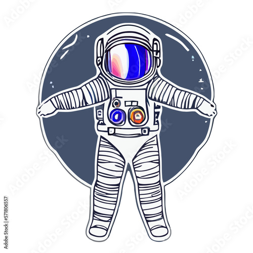 astronaut in space vector