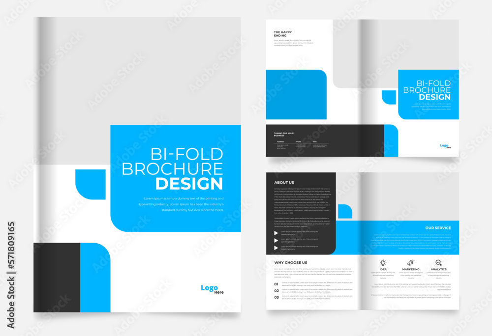 abstract corporate business brochure template design