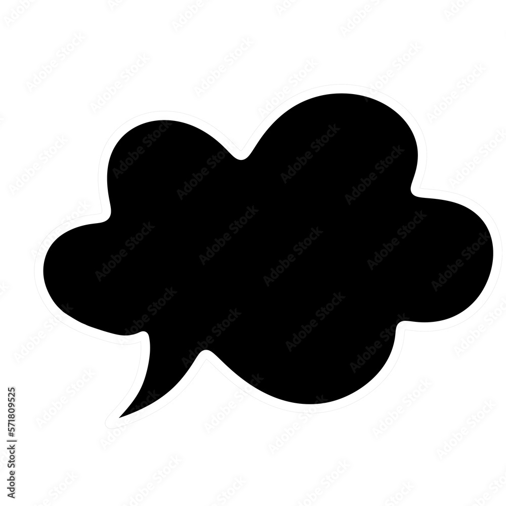 Black frame speech bubble.
Black frame speech bubble.