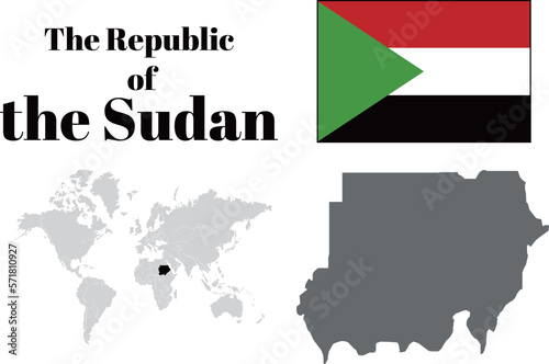 スーダン 国旗/地図/領土