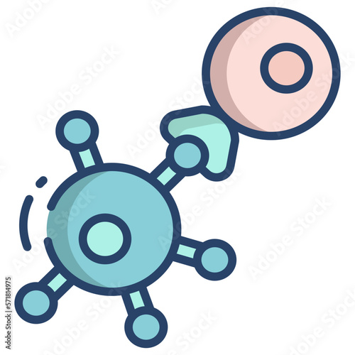 Bio cell signaling icon