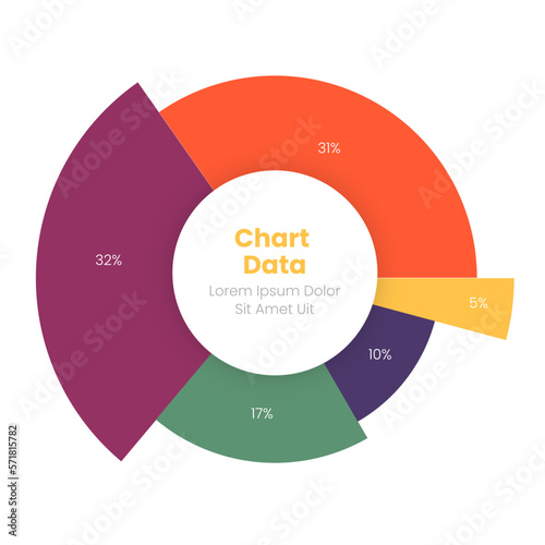 Flat Cycle Chart Arrow Infographic Data 

