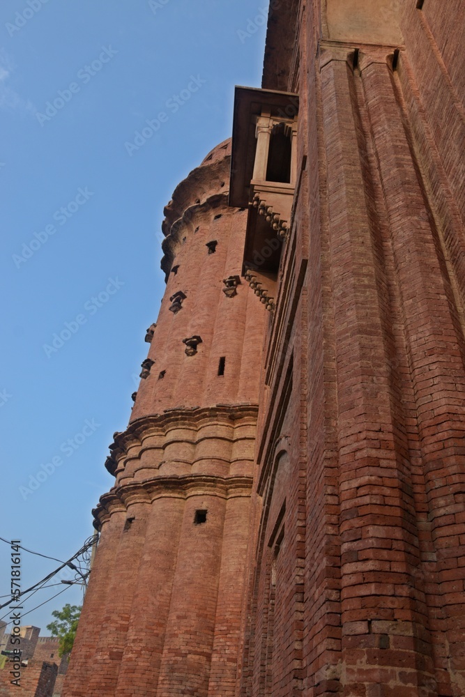 exterior minaret at Gateway of Old Mughal Sarai, Haryana