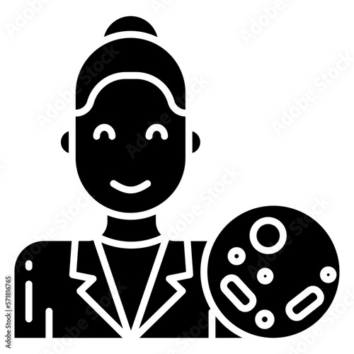 Woman Microbiology icon