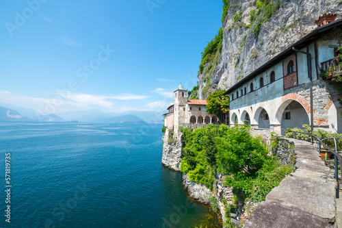 Eremo di Santa Caterina del Sasso in Leggiuno, Lombardy in Italy.