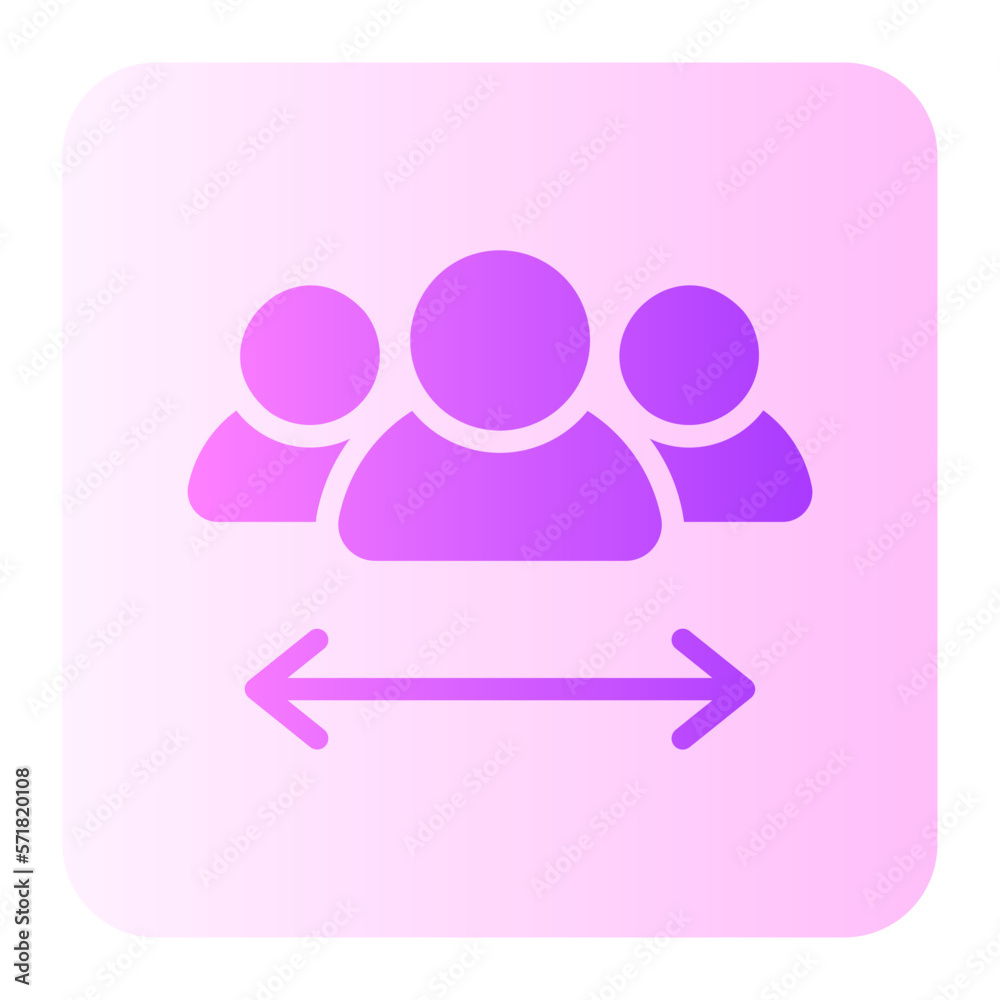 social distancing gradient icon social distancing gradient icon