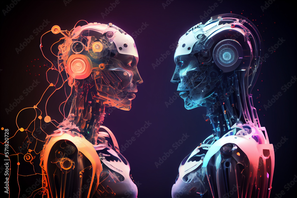 Artificial Intelligence , robot digital tranformation background Artificial Intelligence , robot digital tranformation background