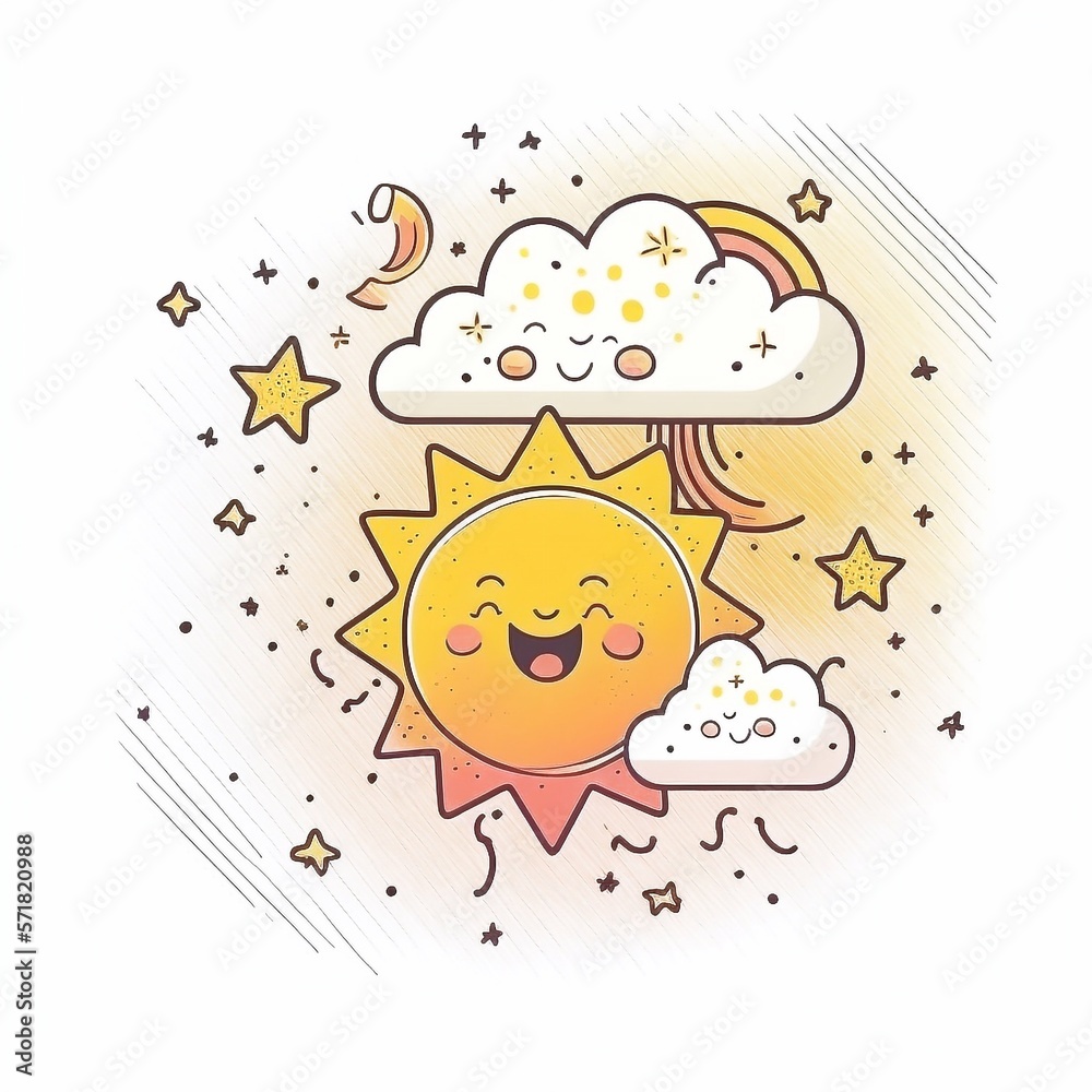 Fototapeta premium Sonne und Wolken, made by Ai, Ai-Art
