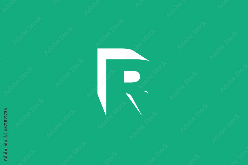 Fototapeta premium Illustration vector graphic of negative space letter R