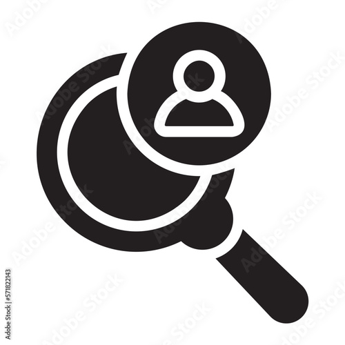 job seeker glyph icon